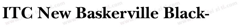 ITC New Baskerville Black字体转换